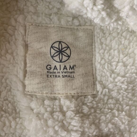 Gaiam Compass Sherpa Open-Front Wrap Yoga Cardigan Size XS - Picture 12 of 16